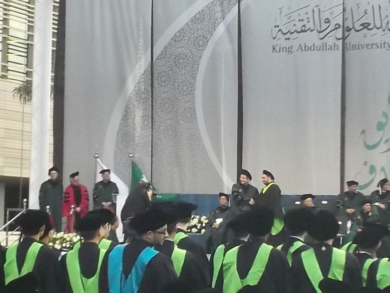 Fakhreddine Gaaloul Receiving Degree From Professor Mohamed-Slim Alouini on His Graduation