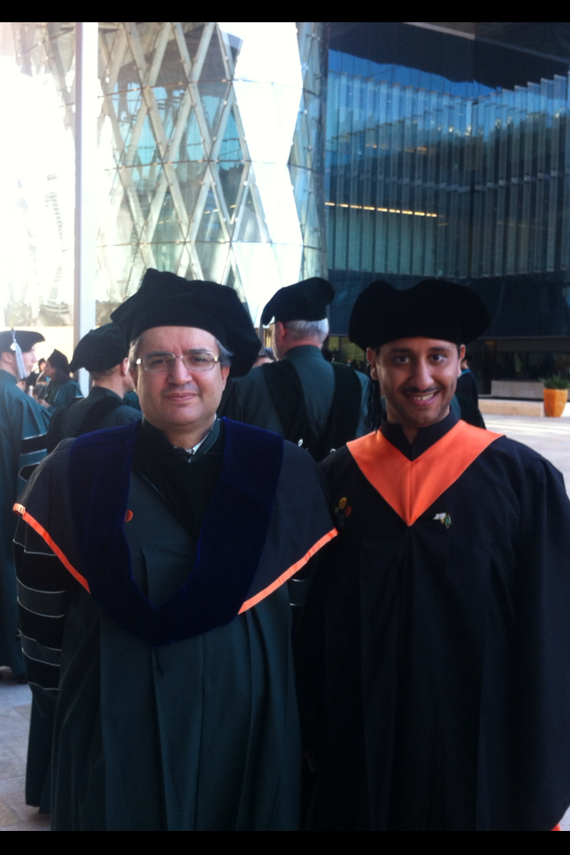  Ibrahim Ramadhan With Professor Mohamed-Slim Alouini On His Graduation