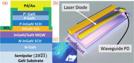 KAUST Photonics Laser Diode Waveguide Photodiode Combo V1 450