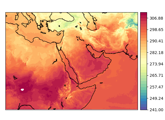 Temperature in the Arabic Peninsula