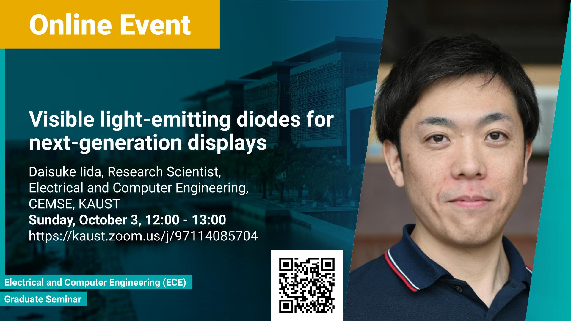 KAUST CEMSE ECE Graduate Seminar Daisuke Lida Visible light emitting diodes for next generation displays