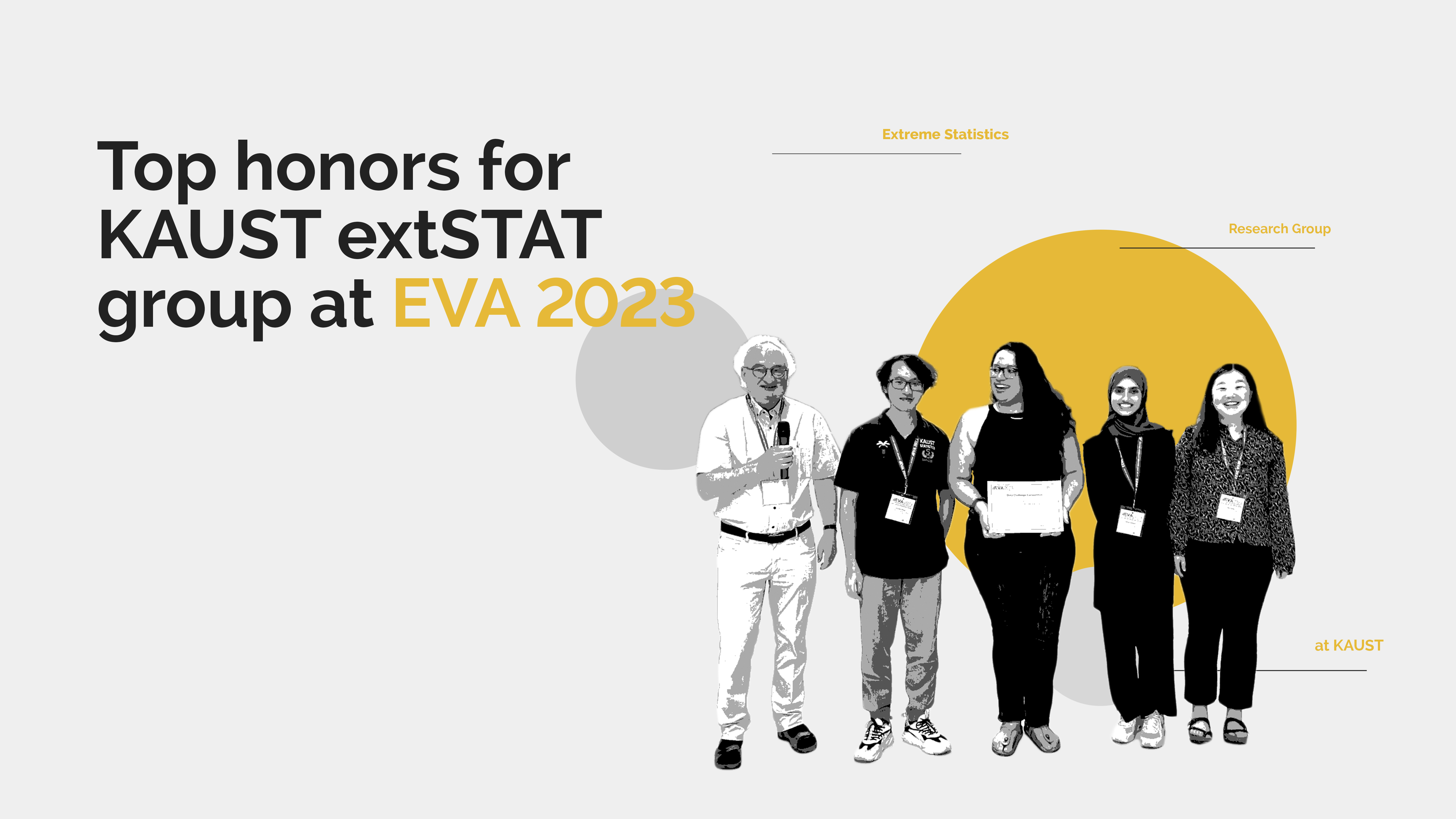 Top honors for KAUST extSTAT group at EVA 2023