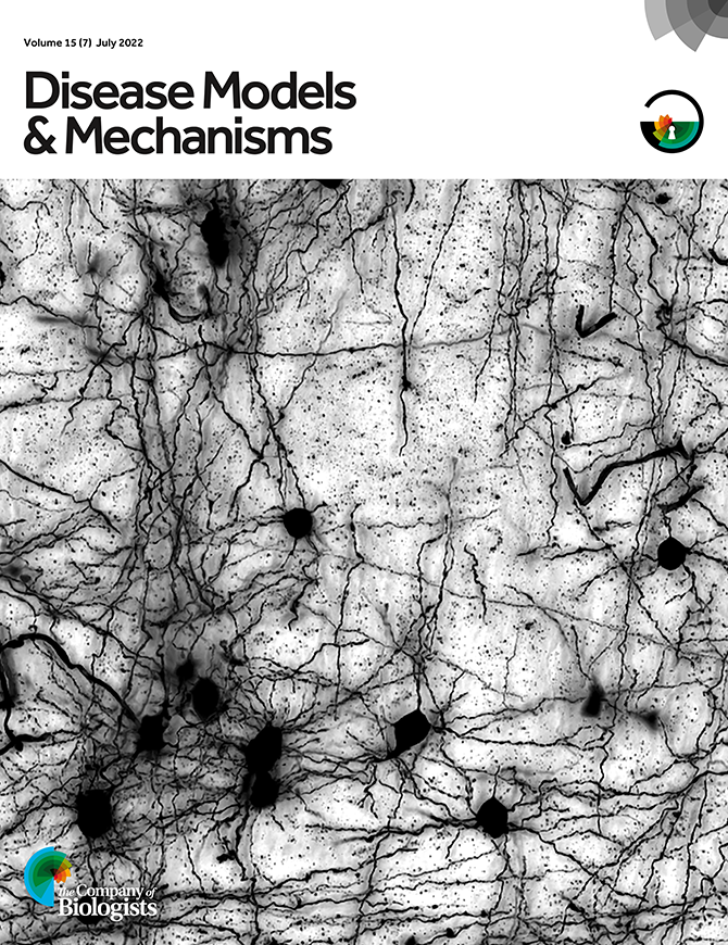 Disease Models and Mechanism Journal cover July 2022