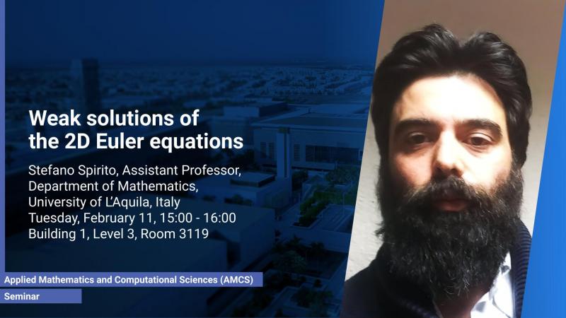 KAUST CEMSE AMCS Seminar Stefano Spirito weak solutions of 2d euler equations