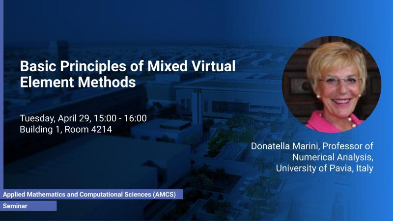 KAUST CEMSE AMCS STOCHNUM Seminar Donatella Marini Basic Principles of Mixed Virtual Element Methods