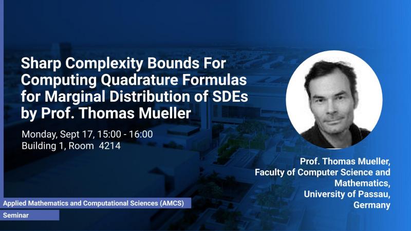 KAUST CEMSE AMCS STOCHNUM Seminar Thomas Mueller Sharp Complexity Bounds For Computing Quadrature Formulas