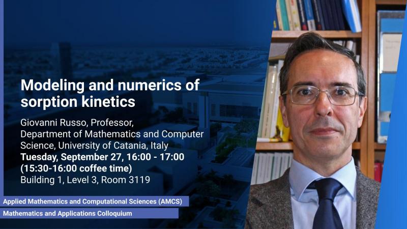KAUST CEMSE AMCS Mathematics And Applications Colloquium Modeling And Numerics of Sorption Kinetics