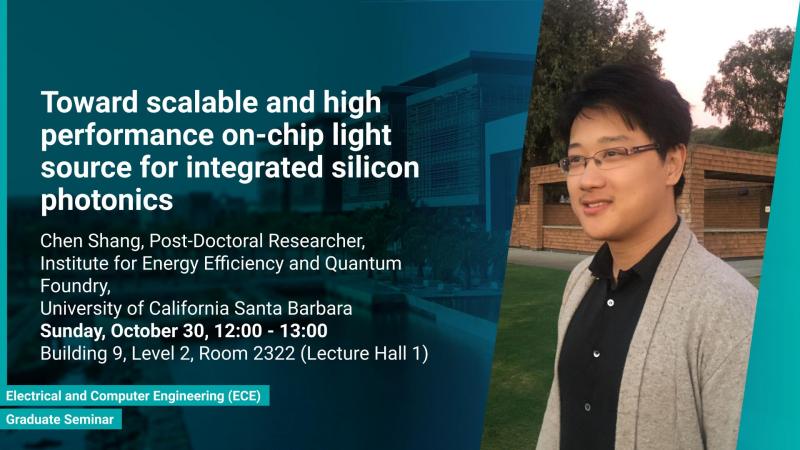 KAUST CEMSE ECE Graduate Seminar Chen Shang Toward scalable and high performance on chip light source for integrated silicon photonics