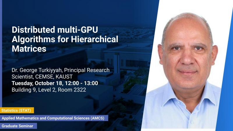 KAUST CEMSE STAT AMS Graduate Seminar George Turkiyyah Distributed multi GPU Algorithms for Hierarchical Matrices