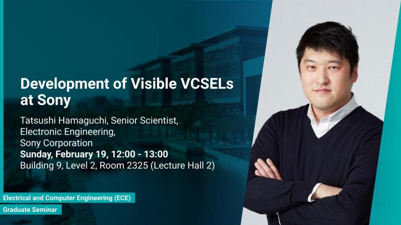 KAUST CEMSE ECE Graduate Seminar Tatsushi Hamaguchi Development of Visible VCSELs at Sony