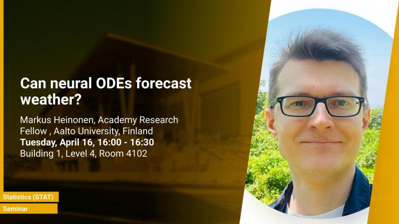 KAUST CEMSE STAT Seminar Heinonen  Markus  Can neural ODEs forecast weather