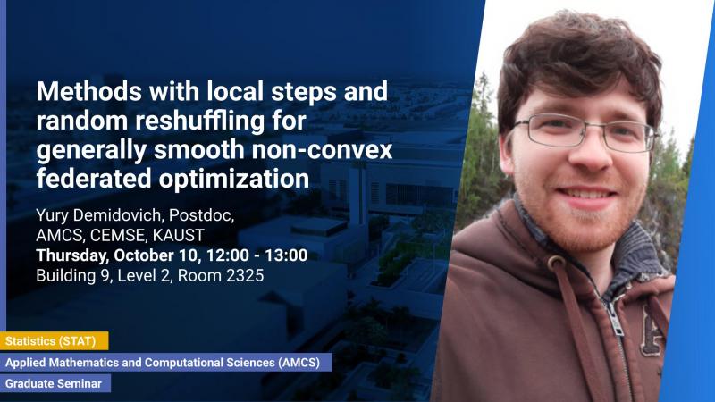 KAUST-CEMSE-AMCS_STAT-Graduate-Seminar-Yury-Demidovich Methods with local steps and random reshuffling for generally smooth non-convex federated optimization