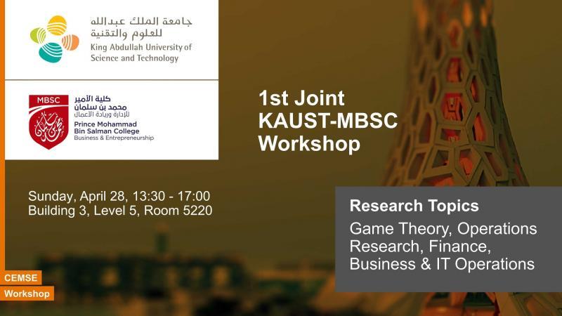 KAUST MBSC Workshop 2019