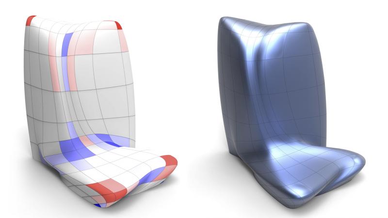 Smooth freeform skins from flexible panels.