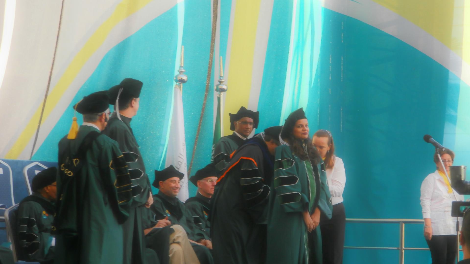 Hina Tabassum Being Awarded The Doctoral Hood By Professor Mohamed-Slim Alouini On Her Graduation