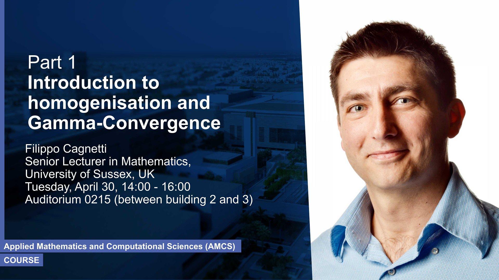 KAUST CEMSE AMCS Course Part 1 Filippo Cagnetti