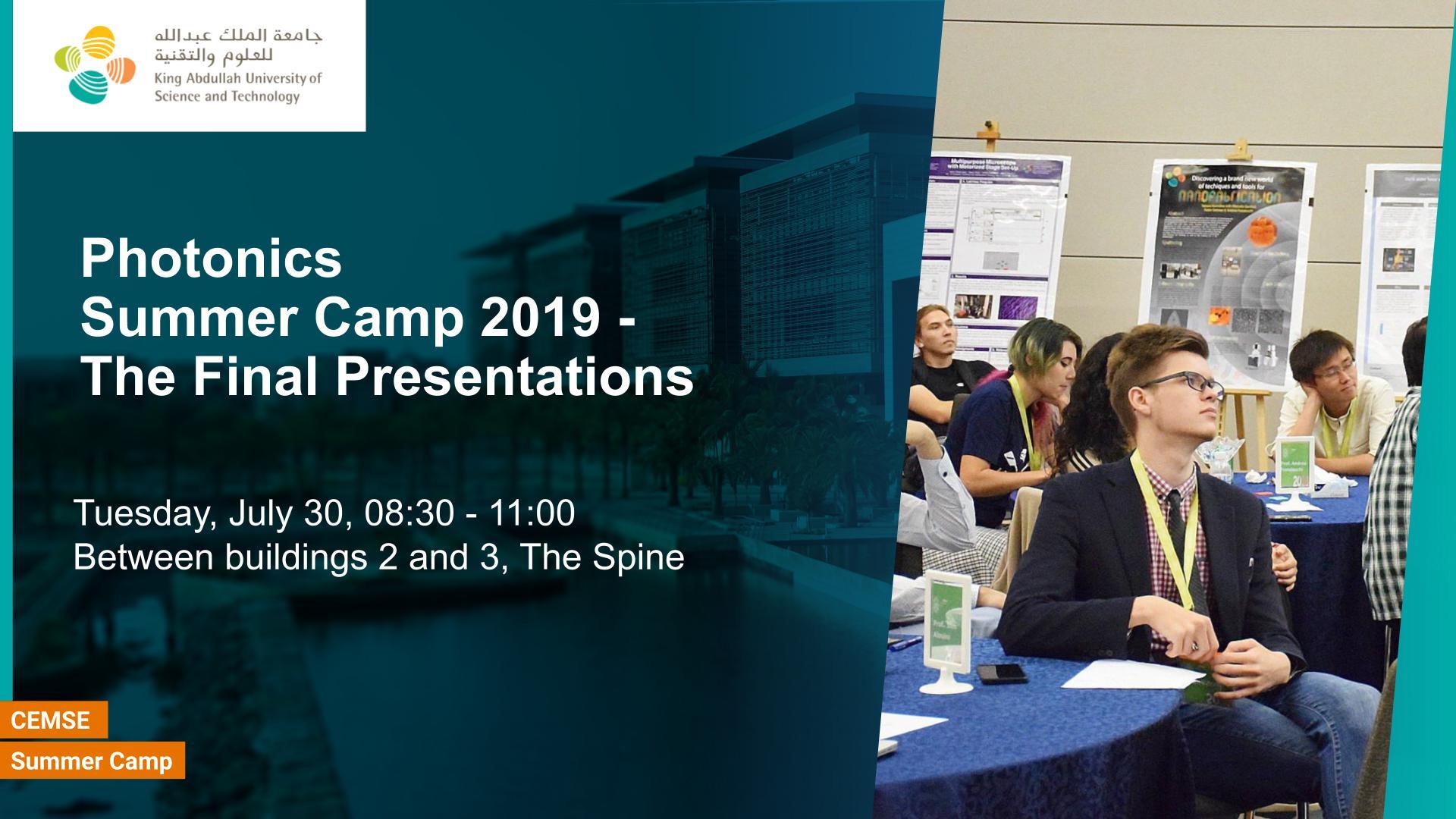 KAUST CEMSE Final Presentations Photonics Summer Camp 2019