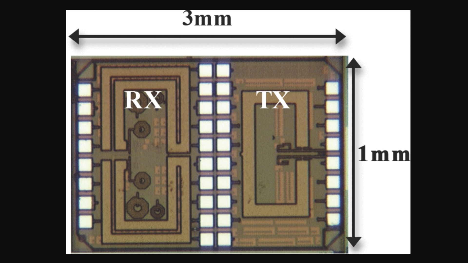 Co-design of on-chip antennas and circuits for a UNII band monolithic transceiver