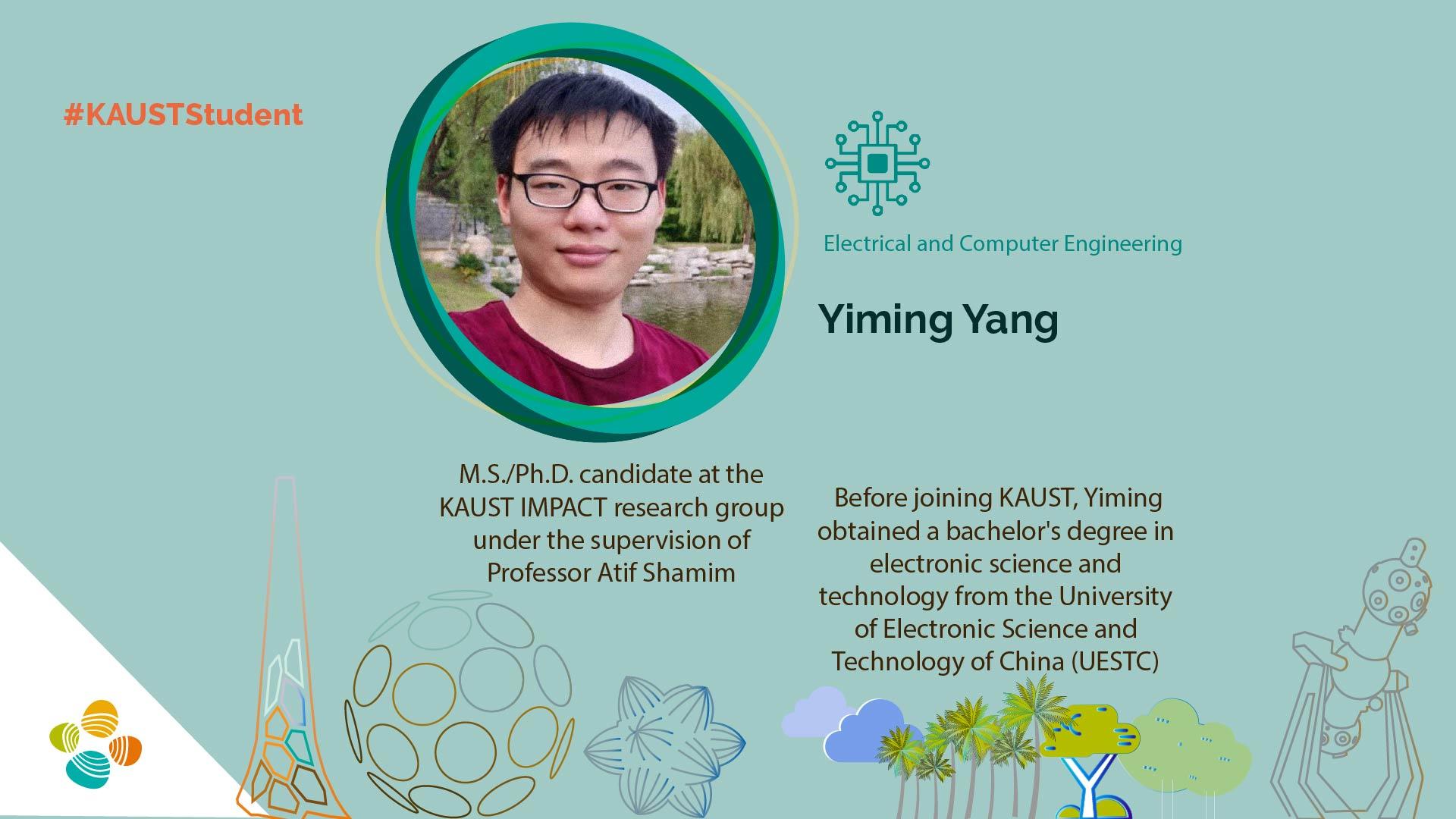 KAUST CEMSE ECE IMPACT Yiming Yang Student Profile