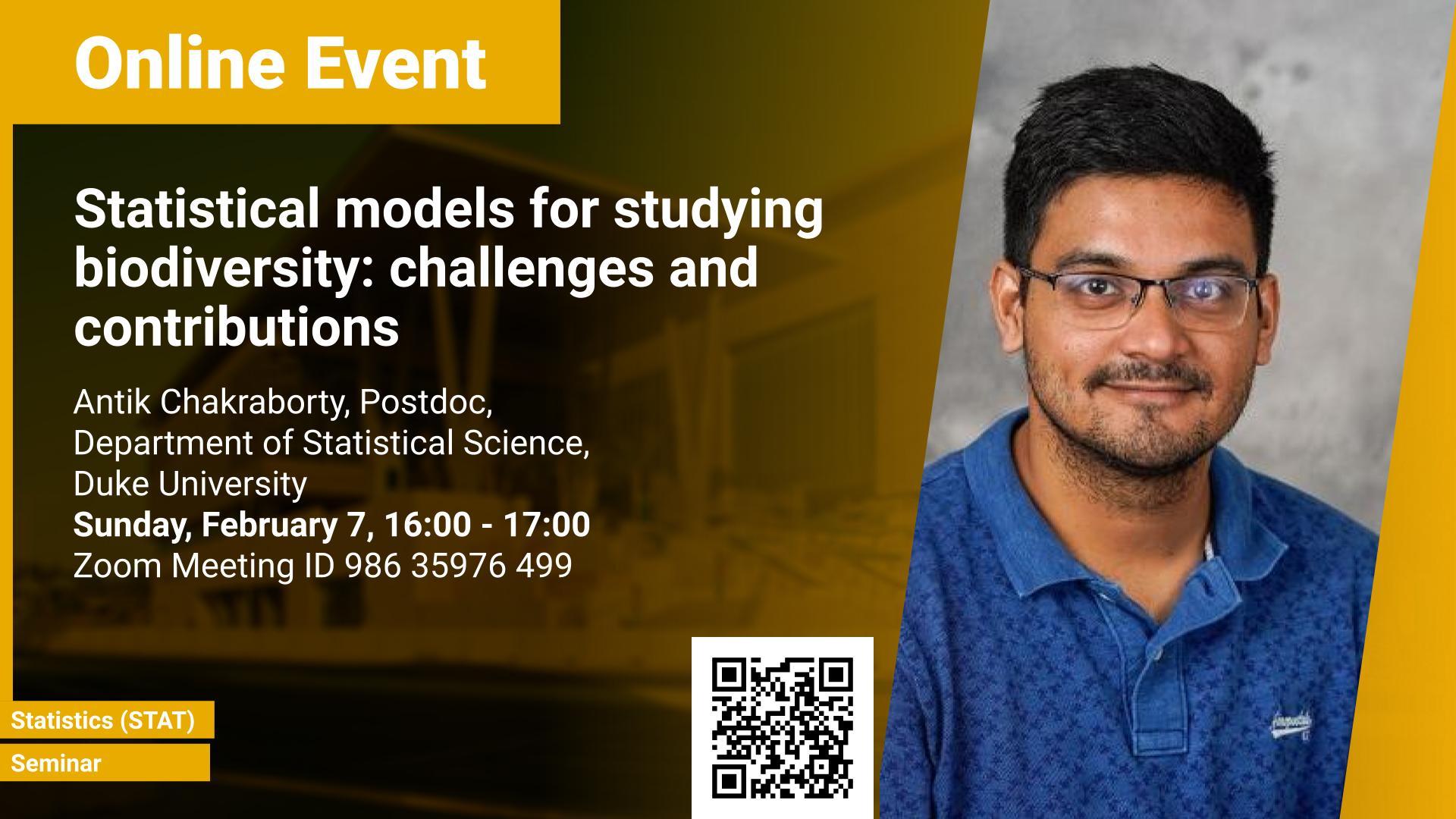 KAUST CEMSE STAT Seminar Antik Chakraborty Statistical models for studying biodiversity: challenges and contributions