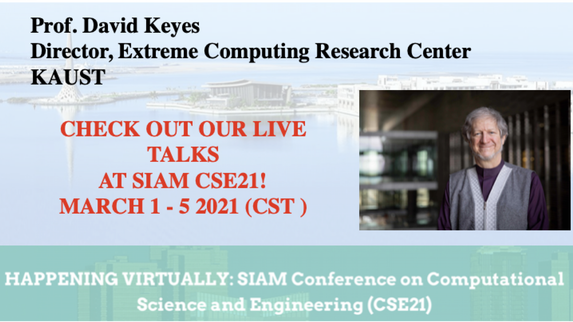 ECRC Live Talks at SIAM CSE21