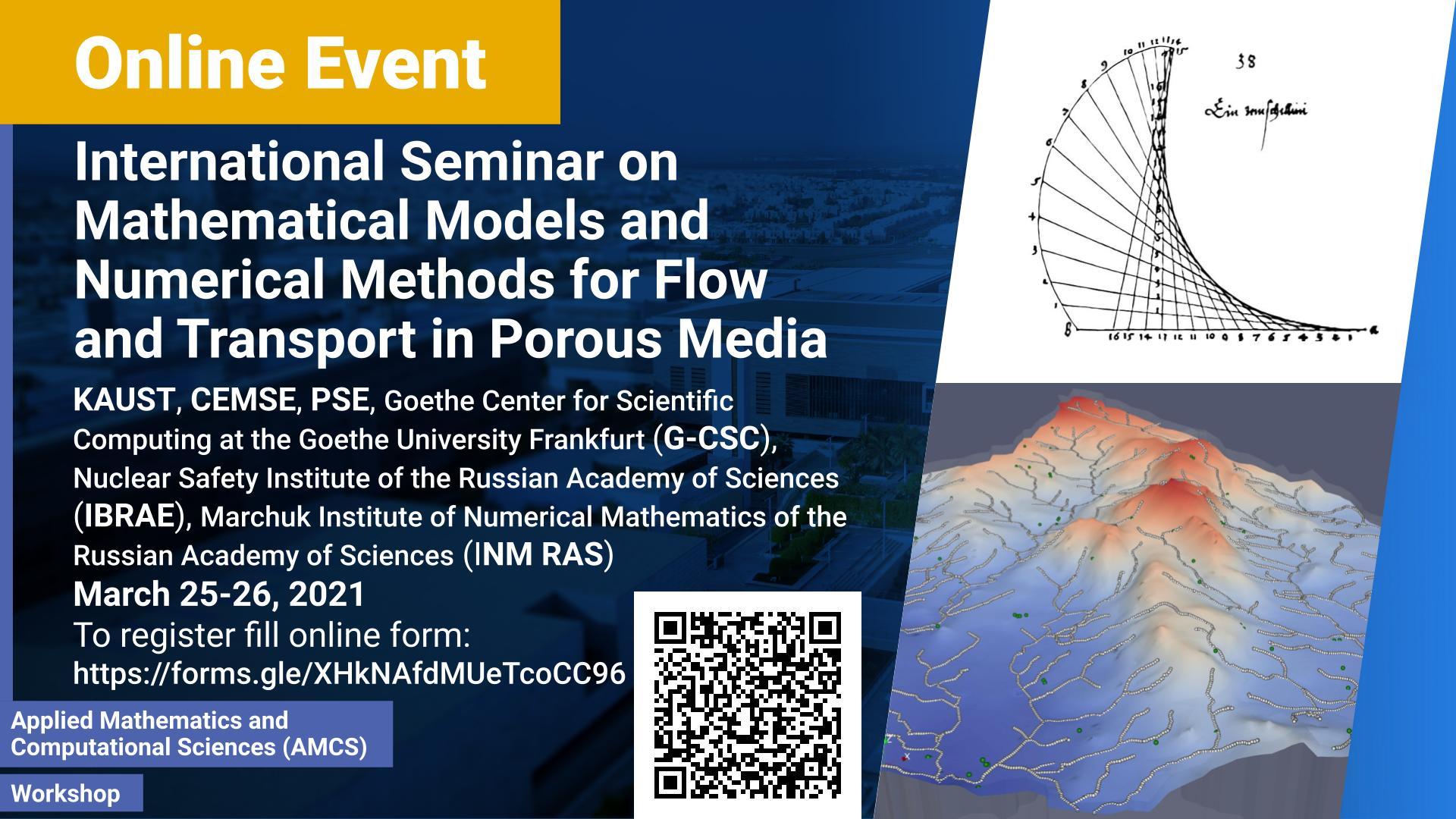 KAUST CEMSE AMCS MaS Workshop Mathematical Models and Numerical Methods for Flow and Transport in Porous Media