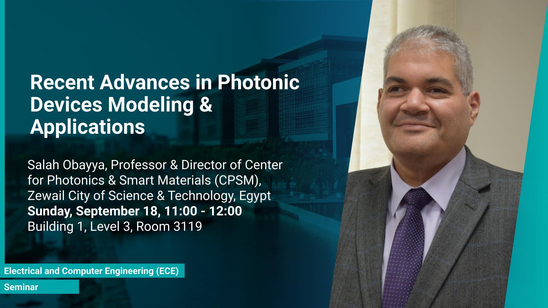 Recent Advances in Photonic Devices Modeling and Applications