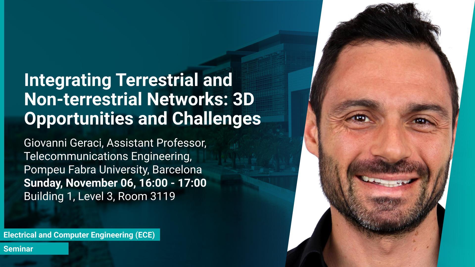 KAUST CEMSE ECE Seminar Giovanni Geraci Integrating Terrestrial and Non terrestrial Networks